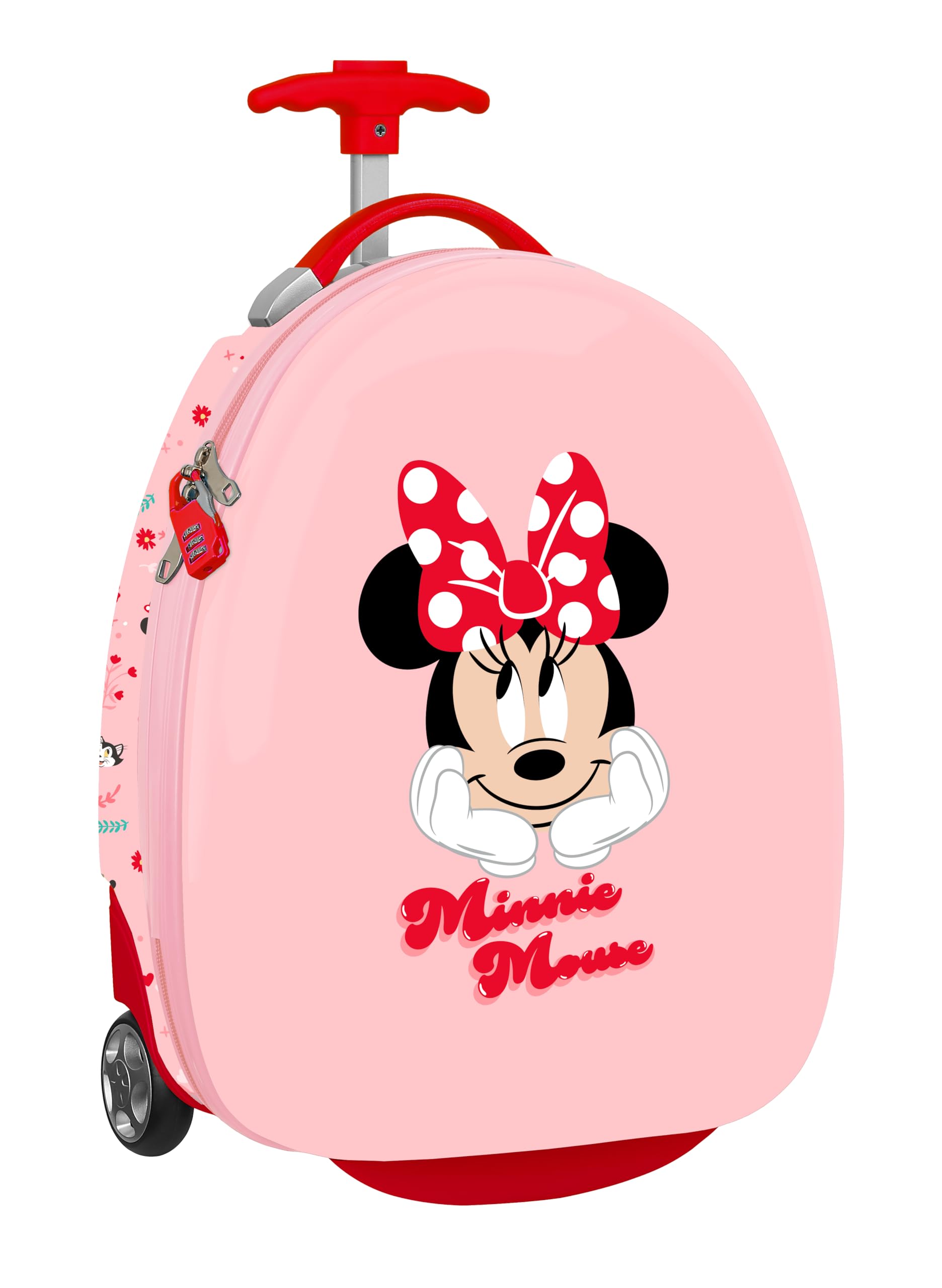 safta MINNIE MOUSE NAIVE - Trolley da cabina 16 pollici, valigia con ruote, lucchetto di sicurezza, valigia leggera, 28 x 23 x 43 cm, rosa chiaro, M, Casual