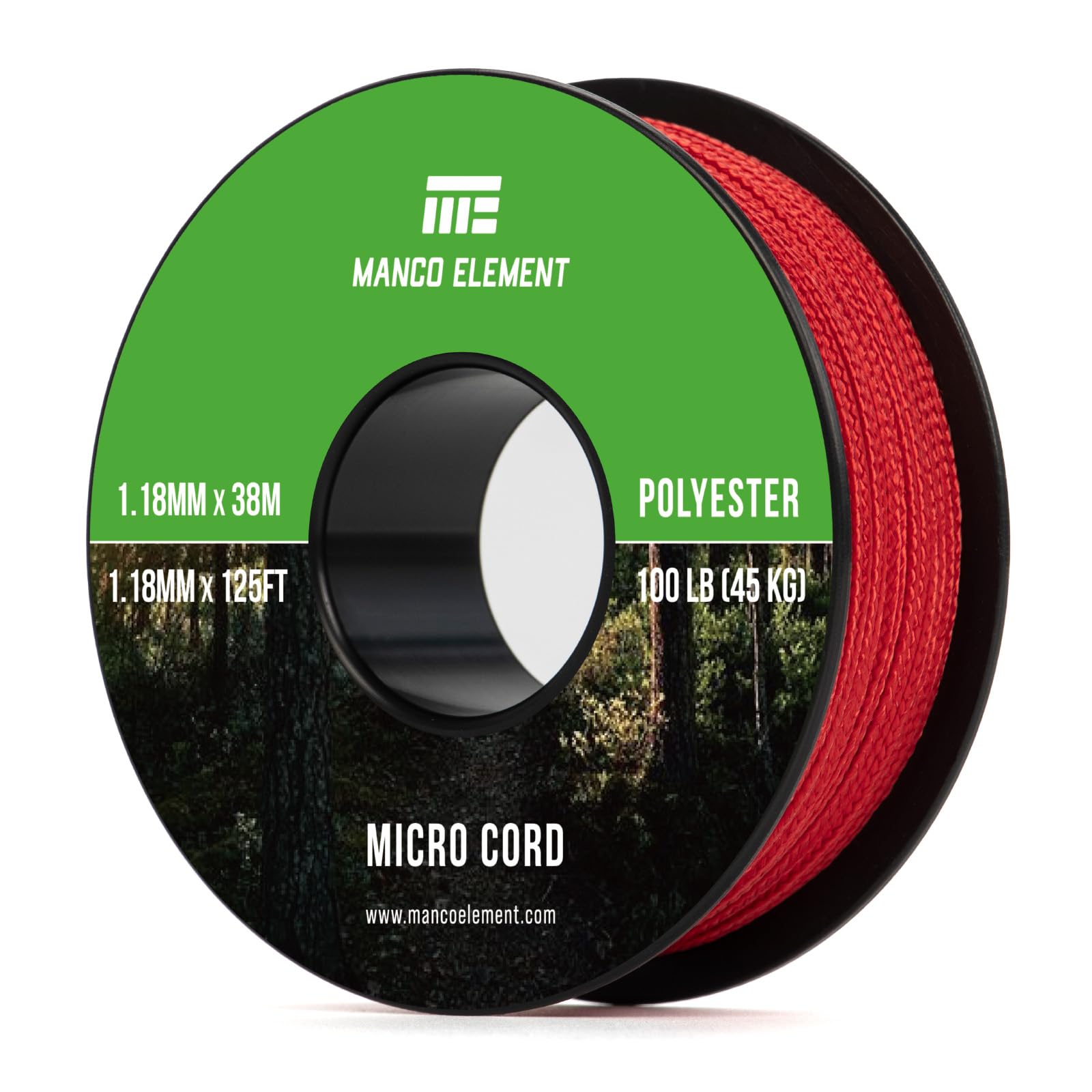 Manco Element Micro Paracord 1.18mm x 38m Micro Cord Thin Braided Rope — image 1