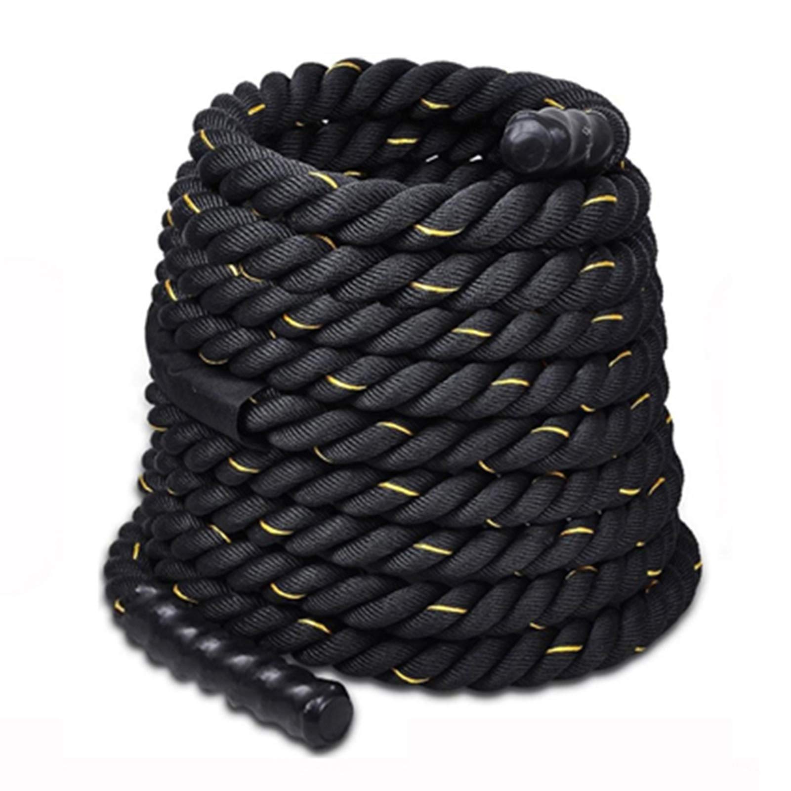 Battle Rope Hua Deportes Al Aire Libre Cuerda De Batalla De Fitness 38 Mm 12 M, Cuerda De Entrenamiento De Fuerza Central para Hombres Y Mujeres, Cuerda De Escalada Duradera Y Resistente Al Desgaste