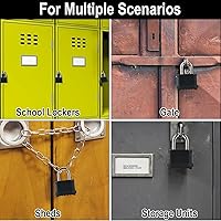 Vista 6 de Candado con combinación Candado de combinación de 4 dígitos resistente - Candado de combinación al aire libre impermeable de 26.5mm para valla al