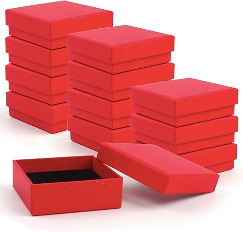 Caja de regalo, caja de regalo, caja de regalo, 12 cajas de regalo cuadradas de cartón para joyas, caja de regalo de papel de cartón relleno de