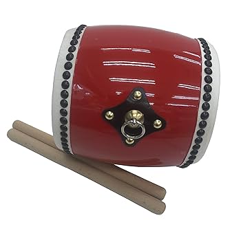 Amazon.co.jp: うちなーむん エイサー大太鼓 直径18cm 本体と