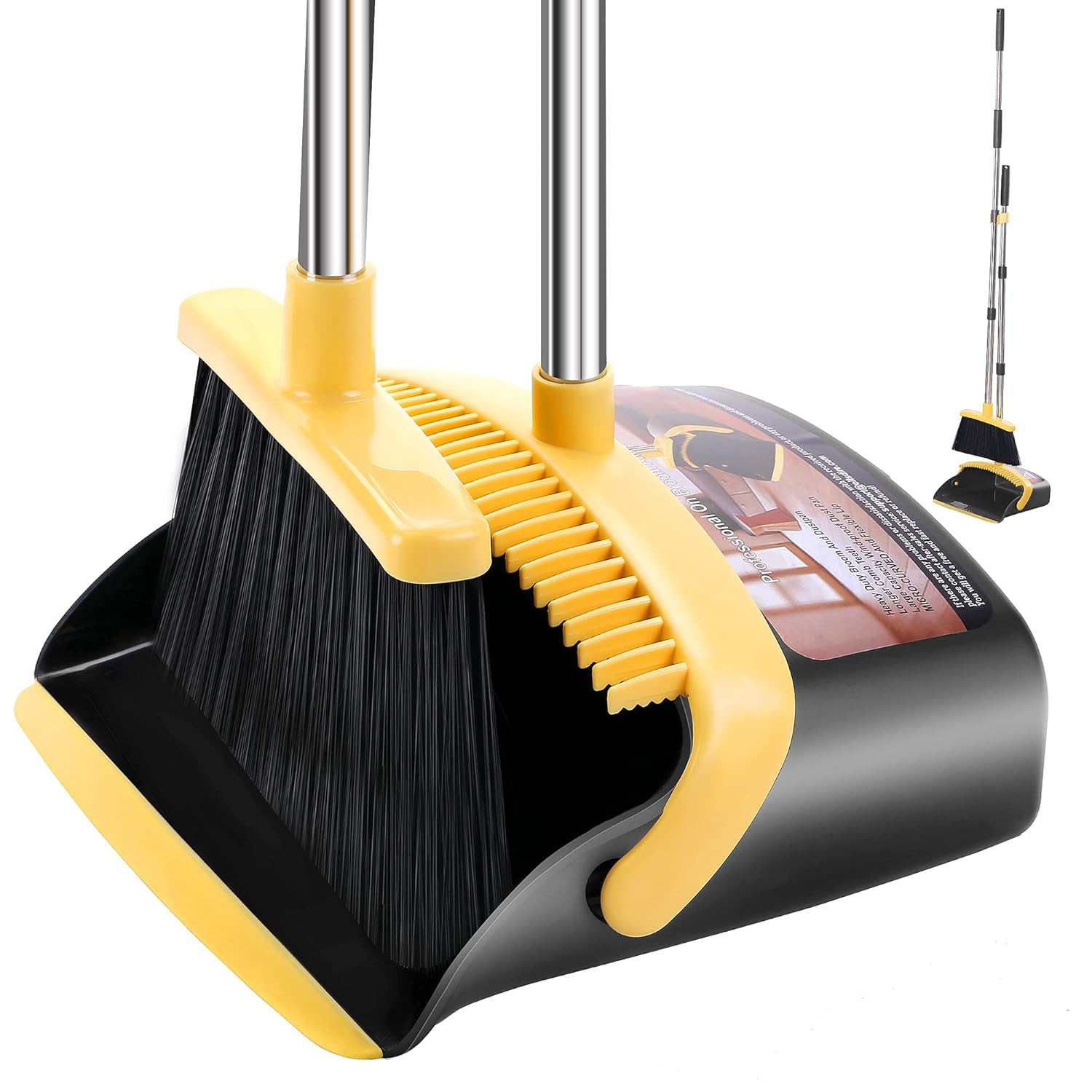 Broom and Dustpan Set Dust Pan with Long Handle Small Broom with