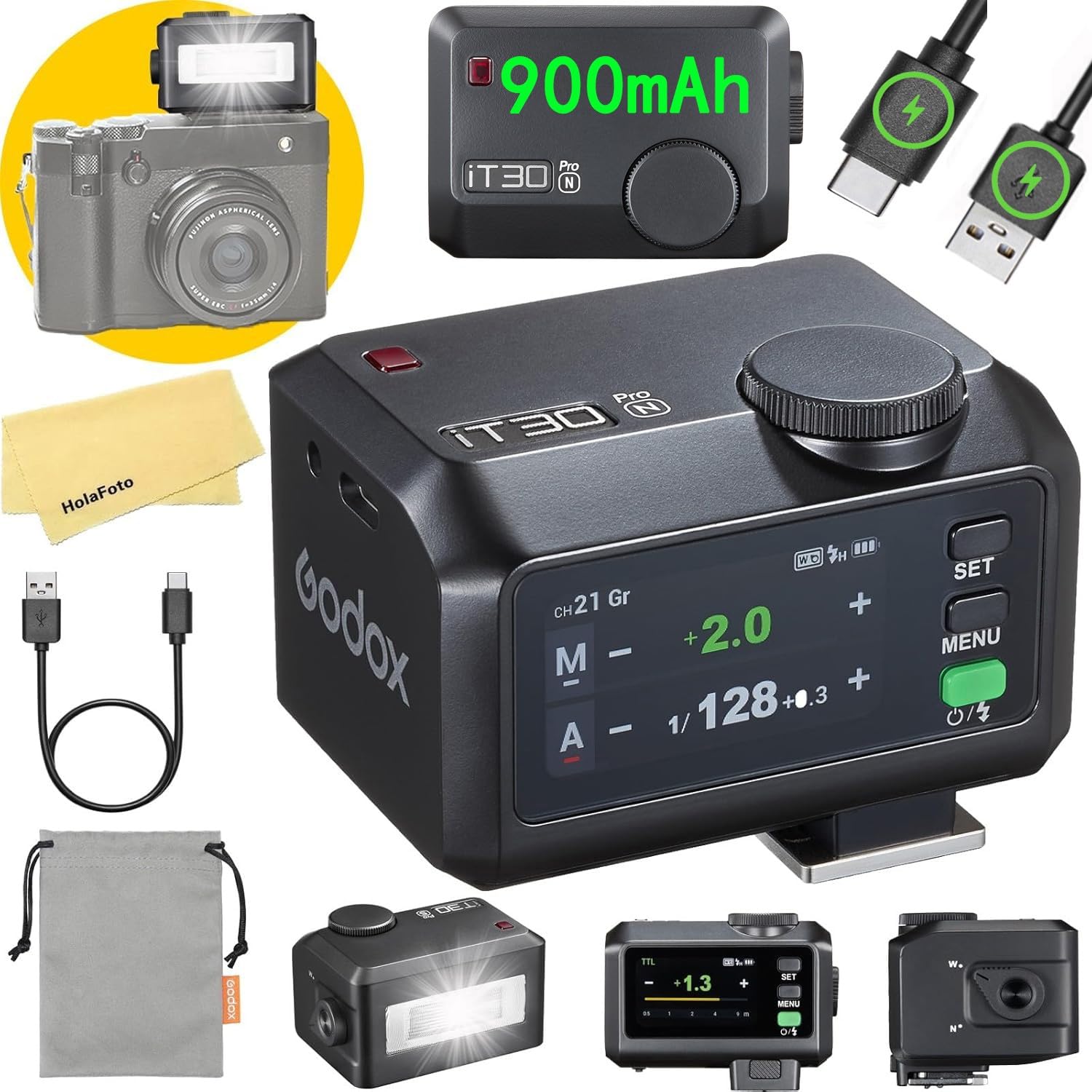 Amazon | Godox iT30Pro N 超軽量ミニTTLフラッシュ、2.4GHzワイヤレス