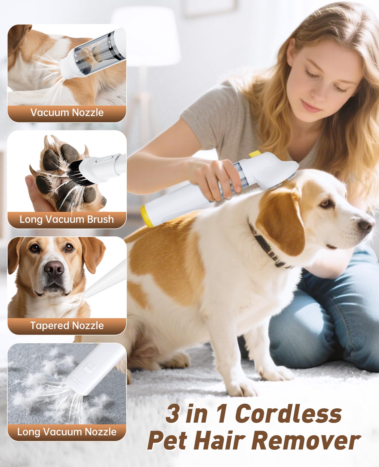 Amazon.co.jp: 2025年新型コードレス犬用掃除機、コードレス充電式犬用
