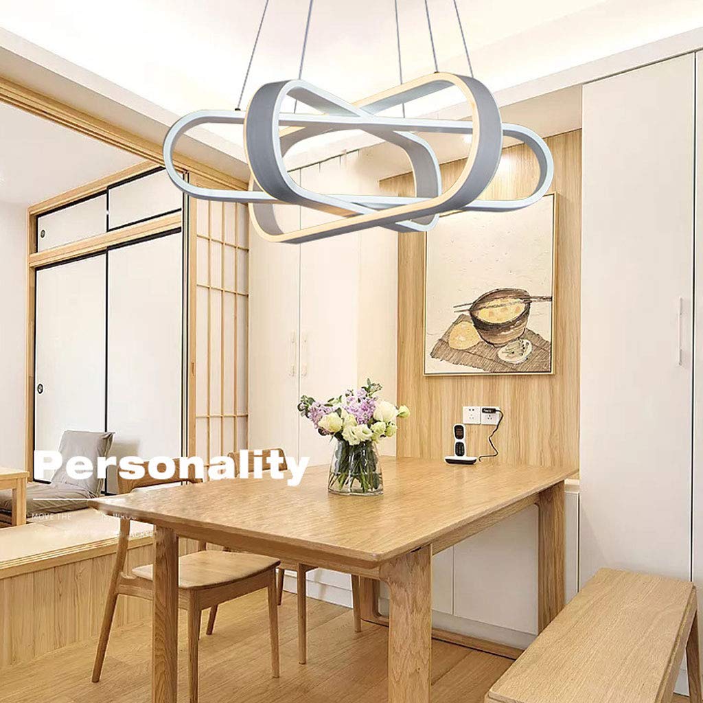 Lampa wisząca LED, 57 W, nowoczesna, minimalistyczna lampa wisząca z silikonu, abażur do jadalni, salonu