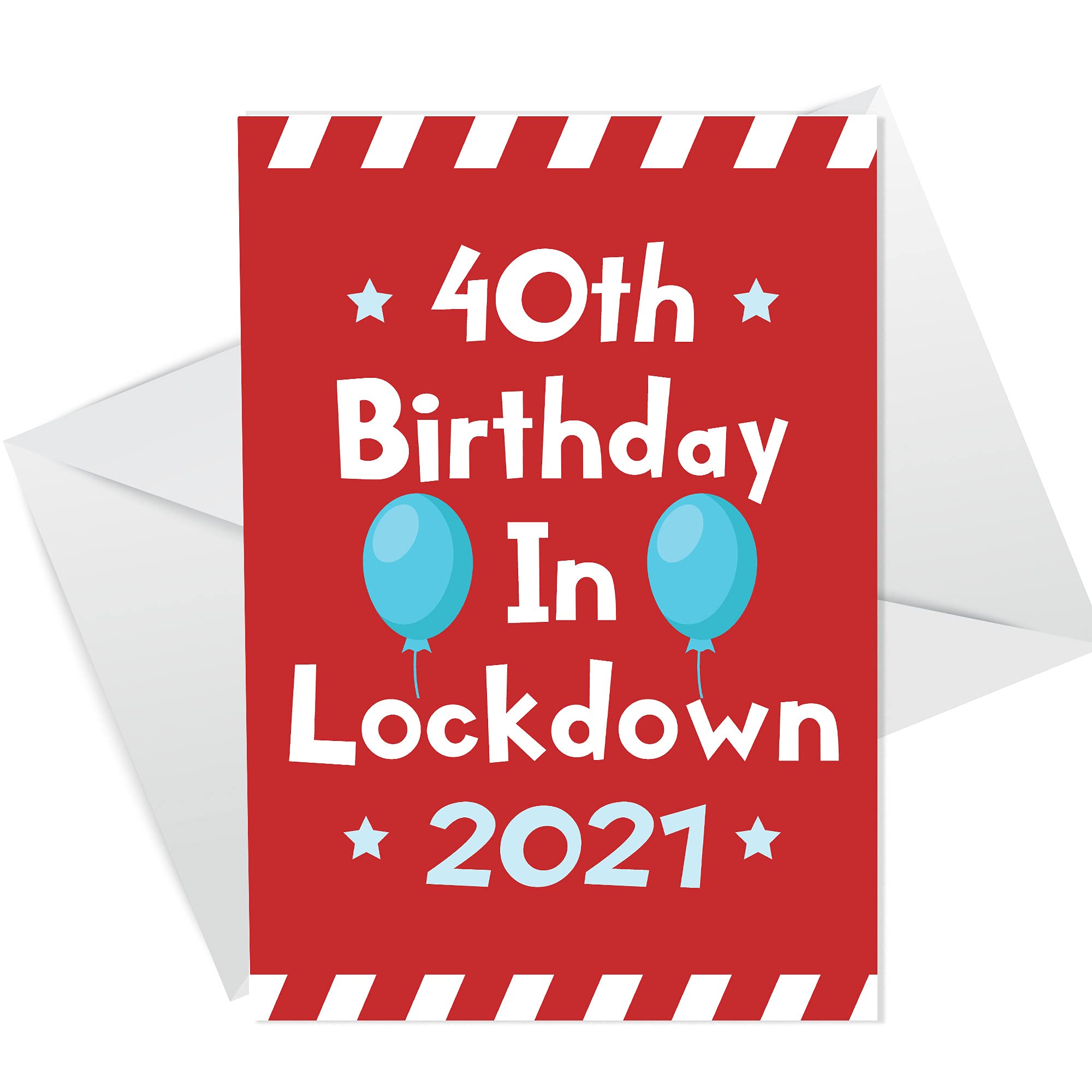 Funny 40th Lockdown Birthday Card For Him Her Novelty 40th Birthday Card
