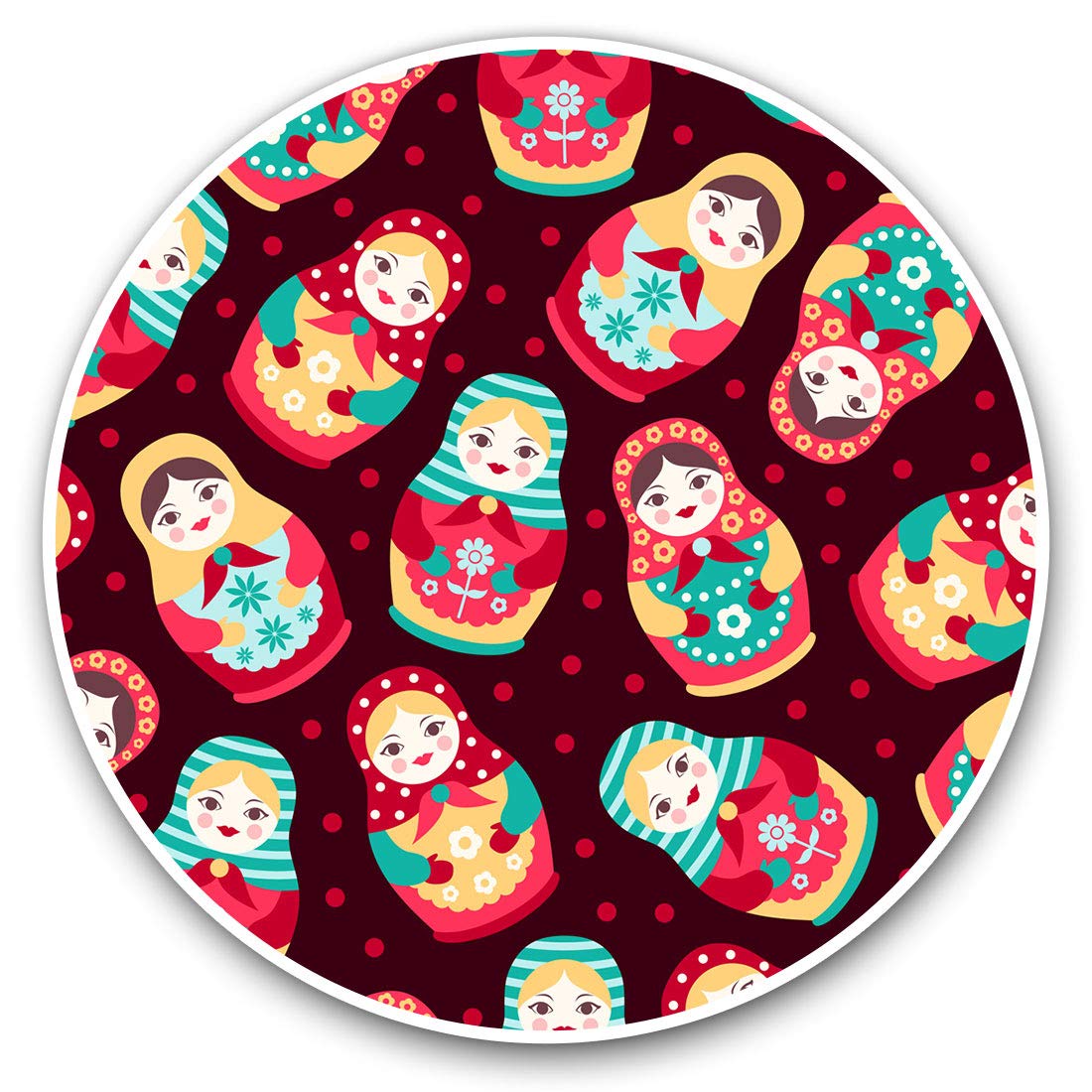 Vinyl Stickers (Set of 2) 10cm - Russian Dolls Russia Decals for Laptops,Tablets,Luggage,Scrap Booking,Fridges, 13226