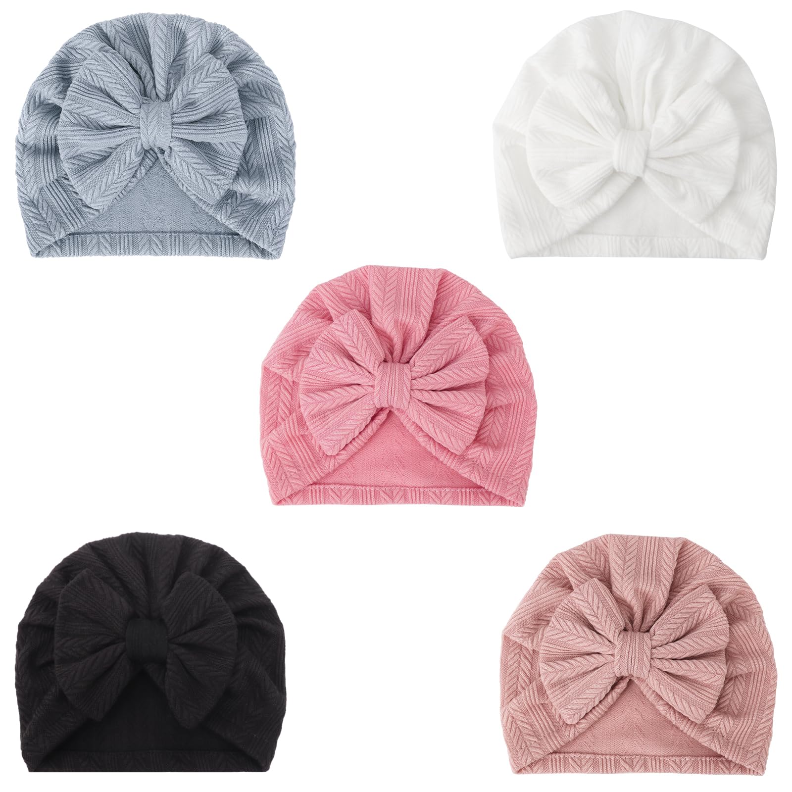 DRESHOW Baby Turban Hats Turban Bun Knot Baby Infant Beanie Baby Girl Soft Cute Toddler Cap