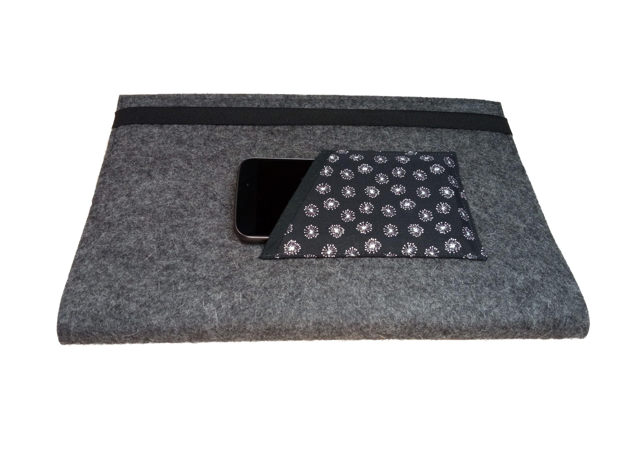 Kalenderhülle A4 Filz für Lehrerkalender Hardcover Buch Wollfilz mit Vorderfach für Buchkalender bis max. H 32cm x B 23 cm x T 3 cm herstellbar