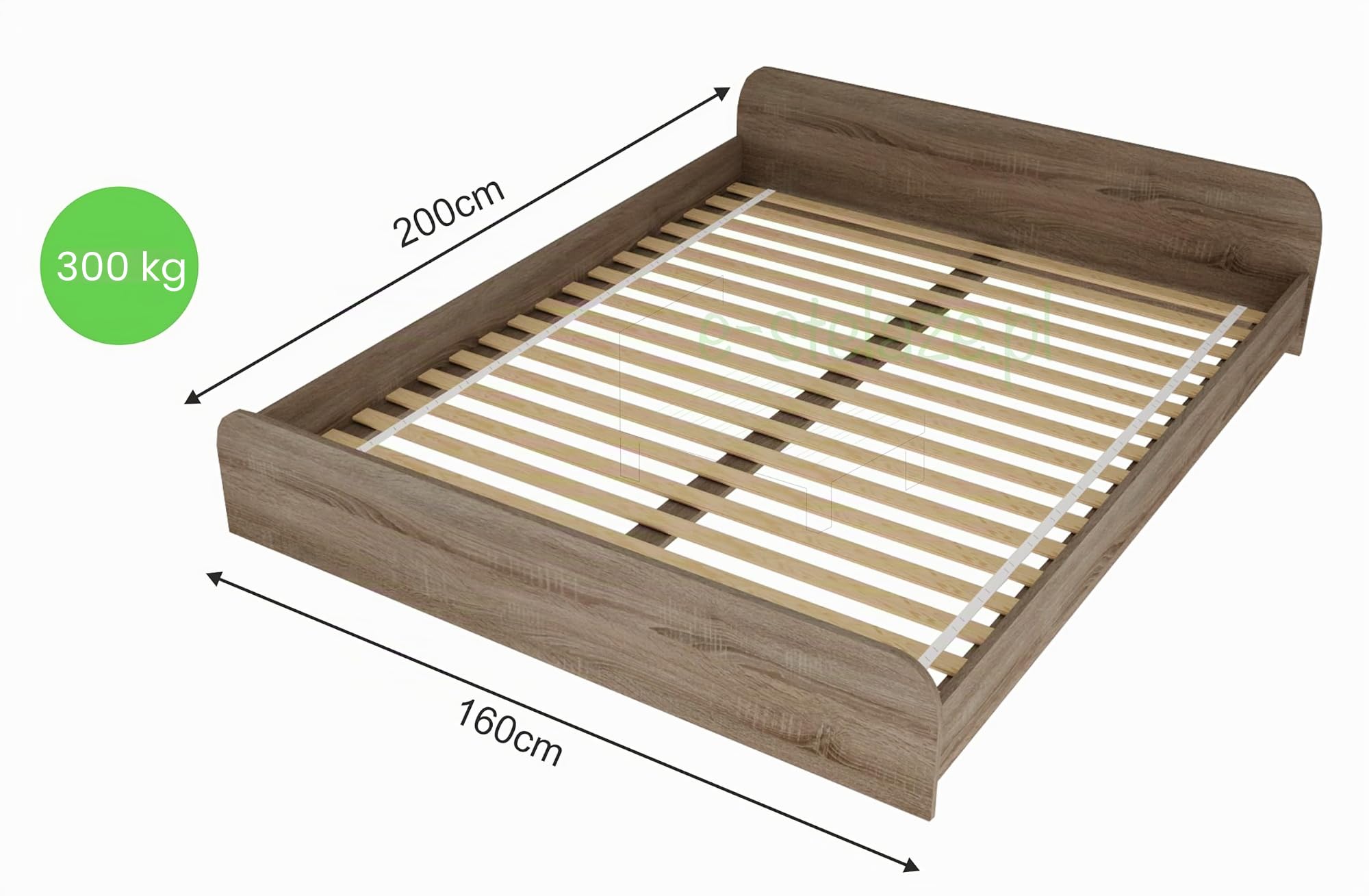 Generisch Sommier déroulable en contreplaqué de Bouleau 160 x 200 cm Lit, Cadre, Dormir, Confort, Bois, Naturel, Chambre à Coucher