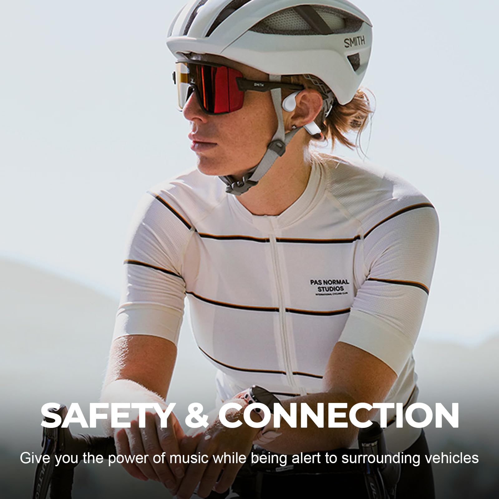 Casque Conduction Osseuse, Écouteur Natation À Bluetooth 5.3, mémoire 32 Go intégrée, Lecteur MP3 Étanche IPX8-10 Heures de Jeu, Casque Sport pour la Natation Blanc