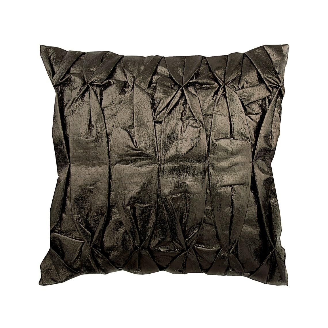 The HomeCentric Decorativo Gris Cojin Personalizado 50 x 50 cm Cuero de imitación y ante Cojin Funda de Cojin con Pinchos & Texturizado Color solido Cojin Moderno Cojin Personalizado-Stunning Charcoal