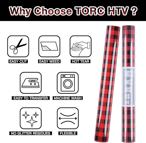 Miniatura 10 de TORC Rollo grande de vinilo de transferencia de calor HTV con purpurina rosa de 12 pulgadas x 20 pies, vinilo brillante para planchar en camisetas y