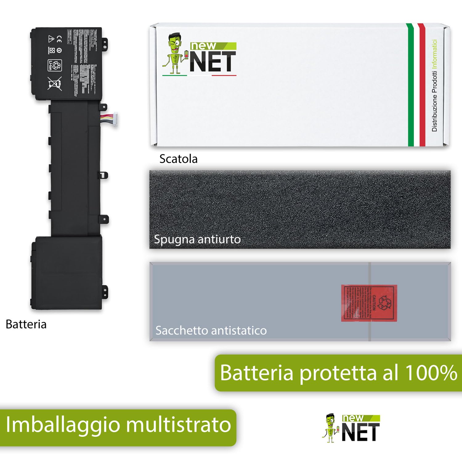 Batteria compatibile con ASUS ZenBook Pro UX550G, UX550GD 15.4V 4614mAh