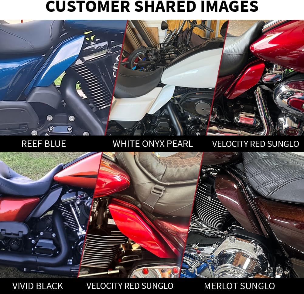 Color - Matched Mid Frame Air Deflectors Heat Shield, Perfectly Fit for Harley Touring Models 2009-2025 Whiskey Firestorm