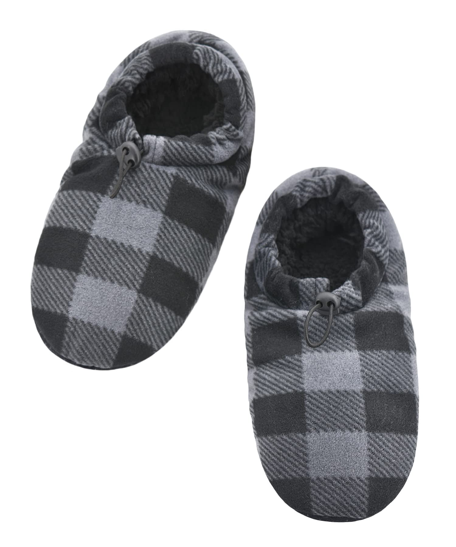 Panda Bros Mens Slipper Socks With Non Skid Bottoms, Warm Slipper Socks With Grippers For Men, Fuzzy House Slippers