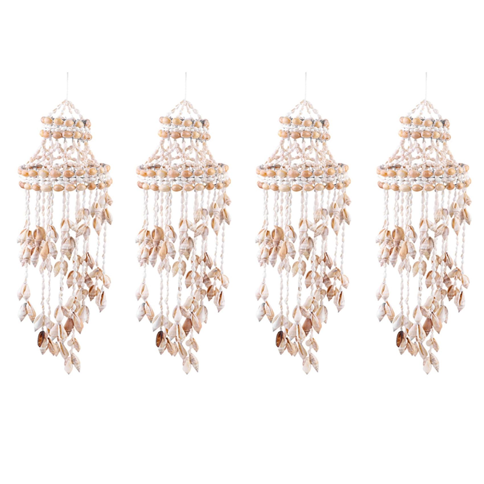 Vjsujehgy 4X Conch Sea Shell Wind Chime Hanging Ornament Wall Decoration Hanging Pendant Stylish Hanging Ornament Hanging