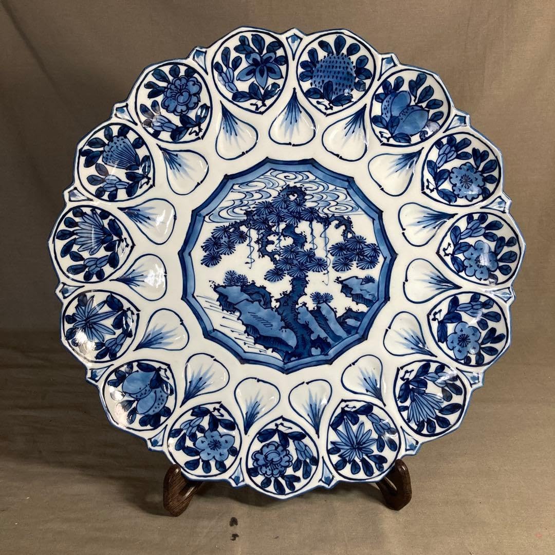 源右衛門古伊万里の伝統 本の名窯 舘林源右衛門作 染付輪花