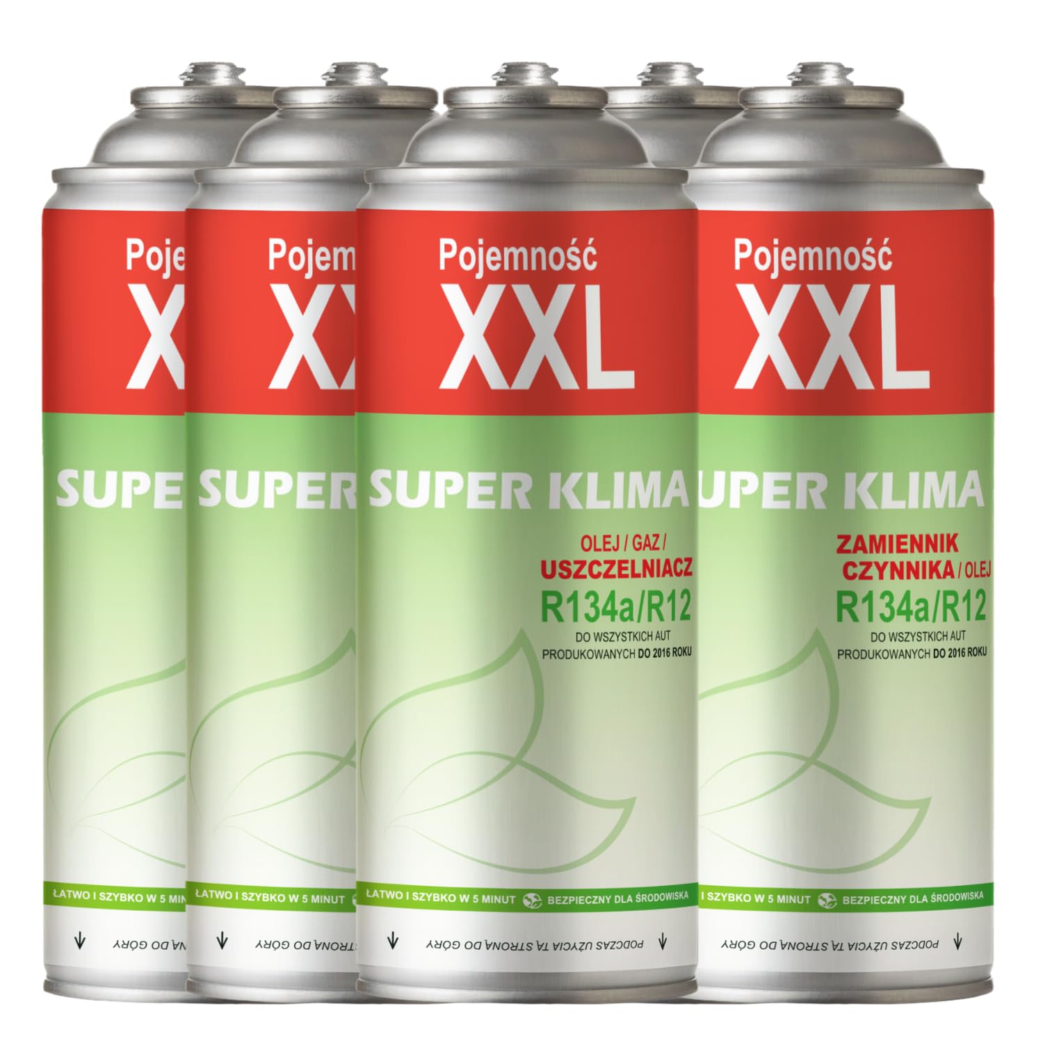 4 Cartouches R134a Recharge Clim 3 en 1, Stop Fuite Clim Auto, Gaz Climatisation Voiture, SUPER KLIMA
