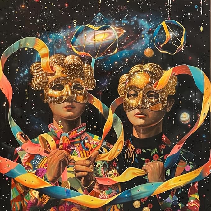 Zodiac Sign Gemini DIY 5D Diamond Paint Kits for Adults Easy for Beginner Round Full Drill Diamond Art Painting Gems Cross Stitch Mosaic Craft for Home Decor 16x16inch(2)