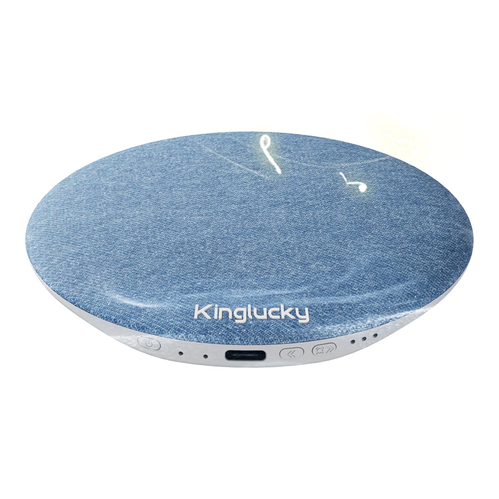 Kinglucky Pillow Speaker for Sleeping, Mini Bluetooth Speaker Under Pillow with Built-in Pink Noise White Noise Sound Machine for Sleeping, Headphone-Free Sleep Speaker for Side Sleeper Blue