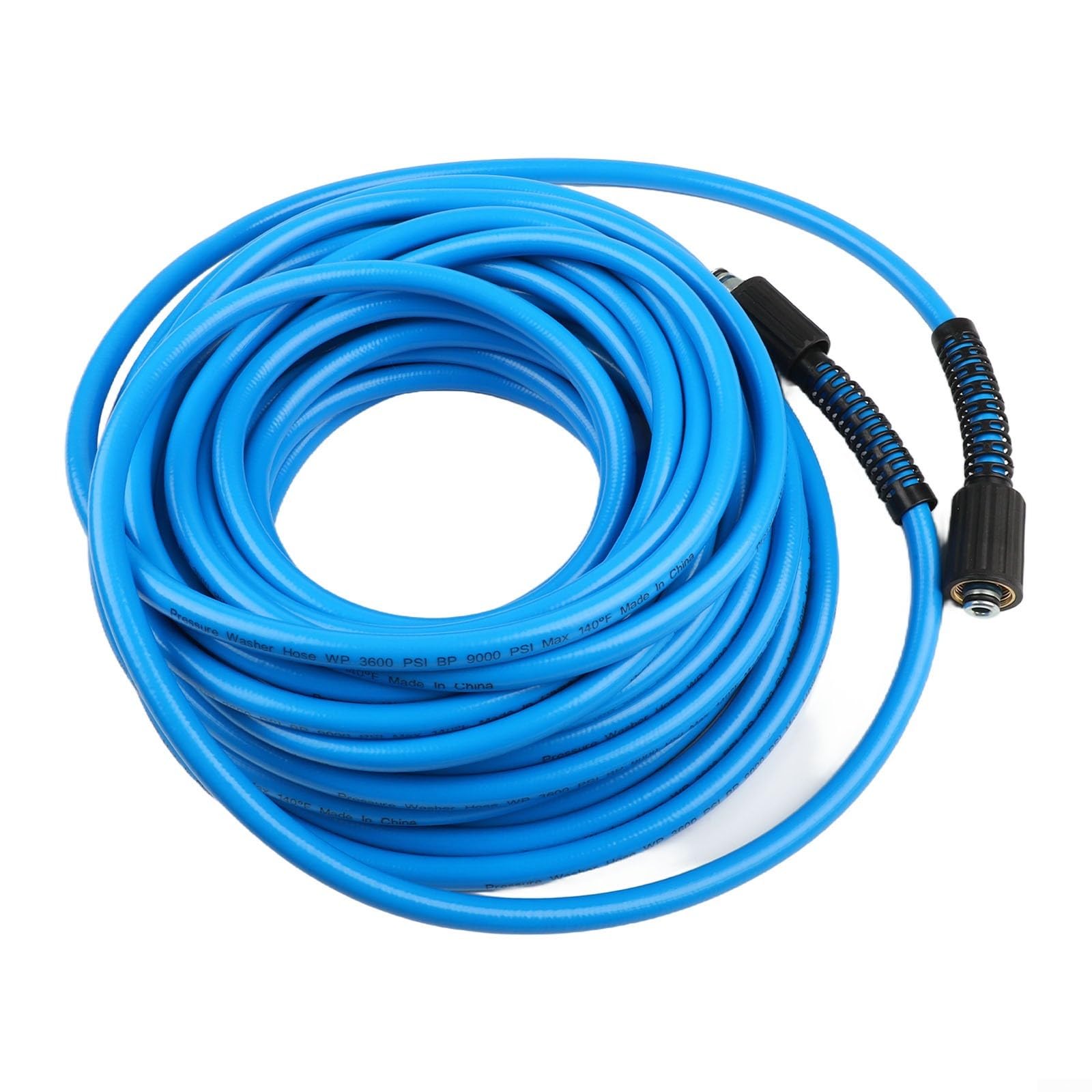 Manguera de extensión de lavadora de alta presión para accesorios M22, manguera de agua flexible de PVC de 3600 PSI con conectores, manguera de repuesto azul para limpieza doméstica y comercial (20