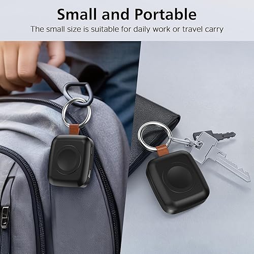 Portable Charger for Samsung Galaxy Watch 8 Classic/Ultra,1200mAh Wireless Fast Charging,Portable Travel Charger for Samsung Galaxy Watch 8/7/Ultra/6/Classic/5/Pro/4/3/2/1 for Men Women with Keychain