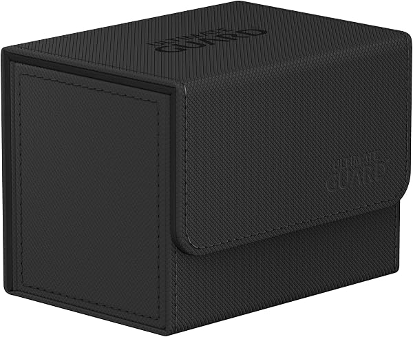 The Ultimate Guard Sidewinder 80+ features a durable XenoSkin exterior and secure magnetic closure for TCG card protection.