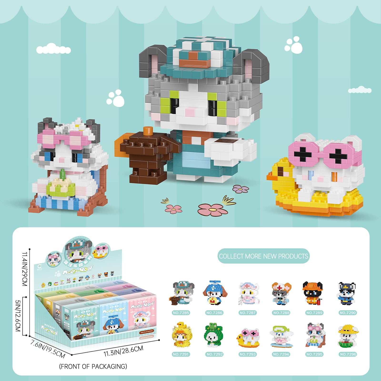 Amazon.com: HJPLPXH Cat and Dog Micro Mini Building Block Sets