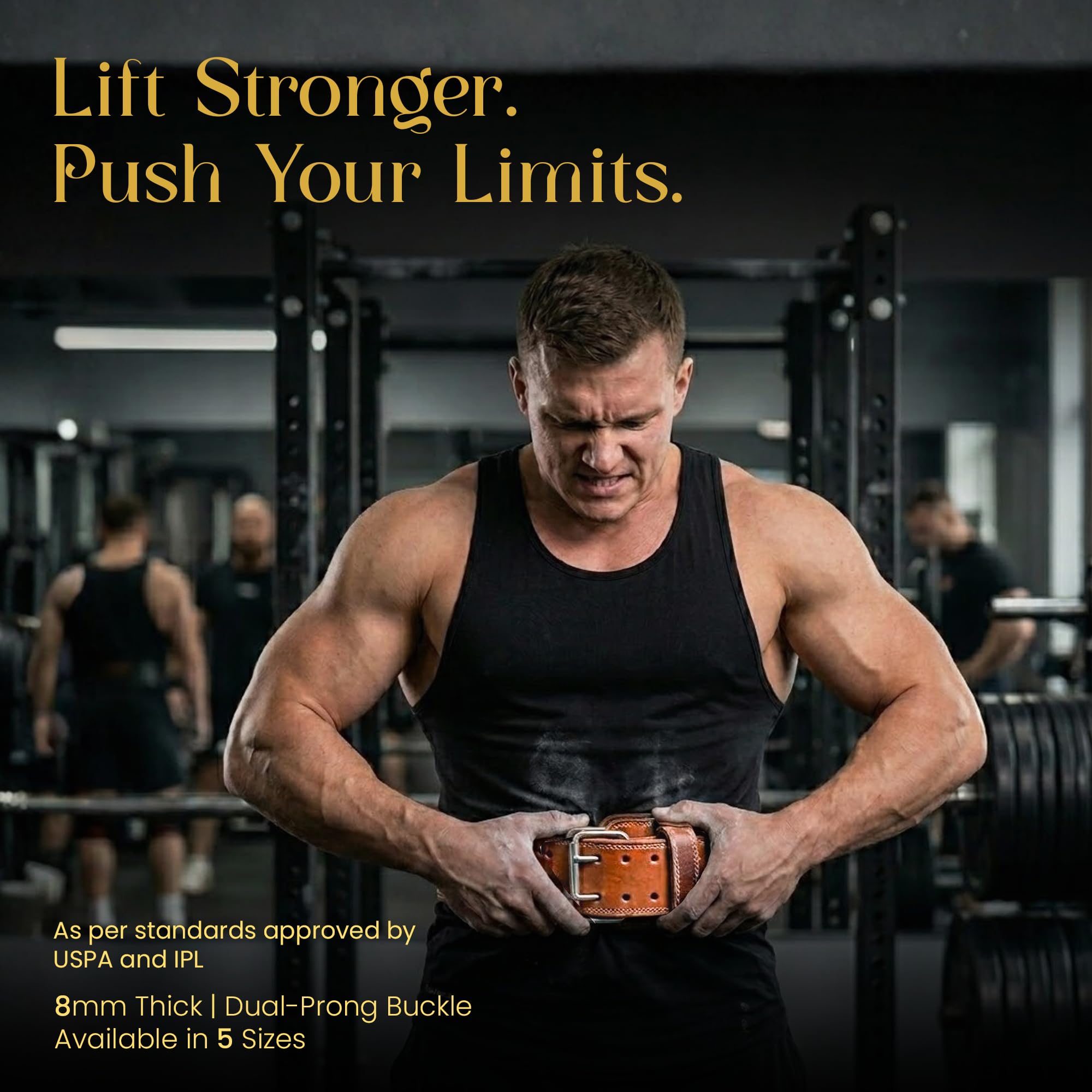 Amazon | Leatherific | 本革ウェイトリフティングベルト | 厚さ8mm 幅