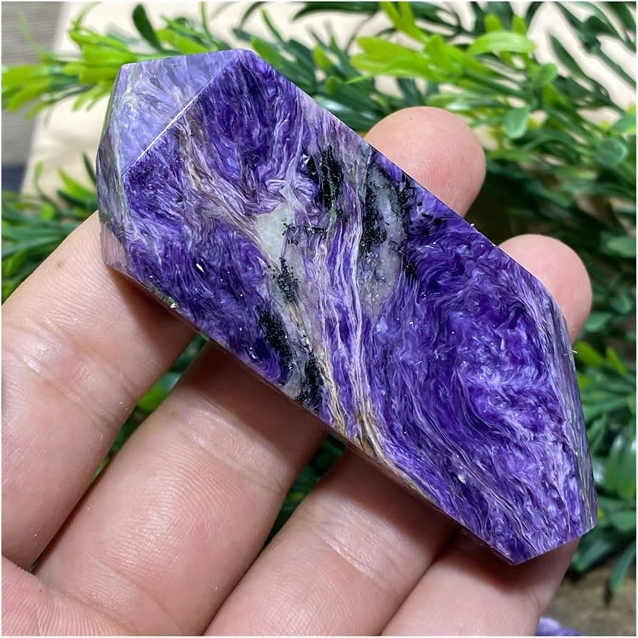 Amazon.co.jp: 天然水晶の原石 チャロアイト 天然石 クォーツ パープル