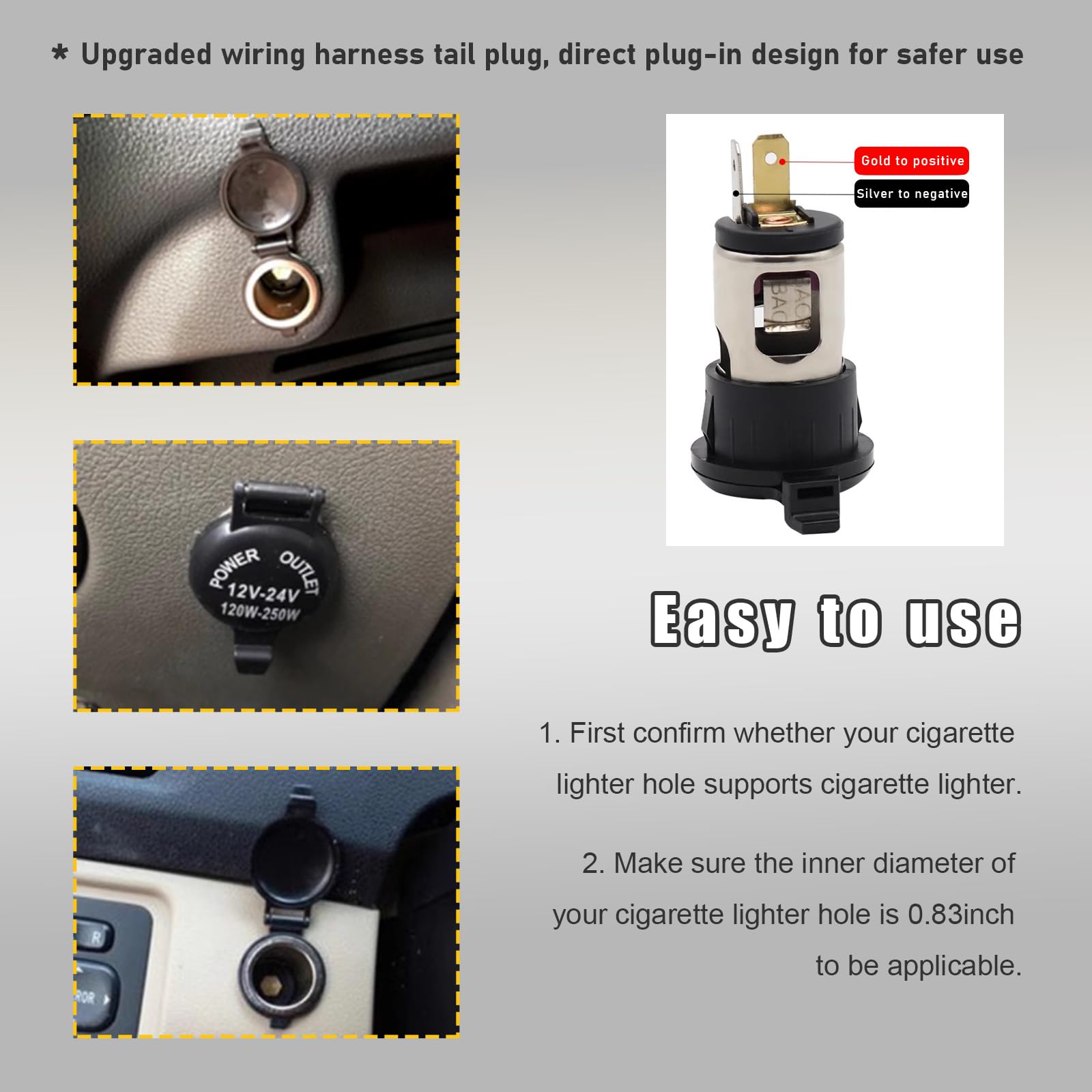 cigarette lighter hole size Amazon.com: Ohleats 1PCS Car Cigarette Lighter Socket, 12V Waterproof Auto Cigarette  Lighter Adapter with Extension Cable, Vehicle Lighter Power Outlet Socket  Replacement, Universal Car Accessories : Automotive