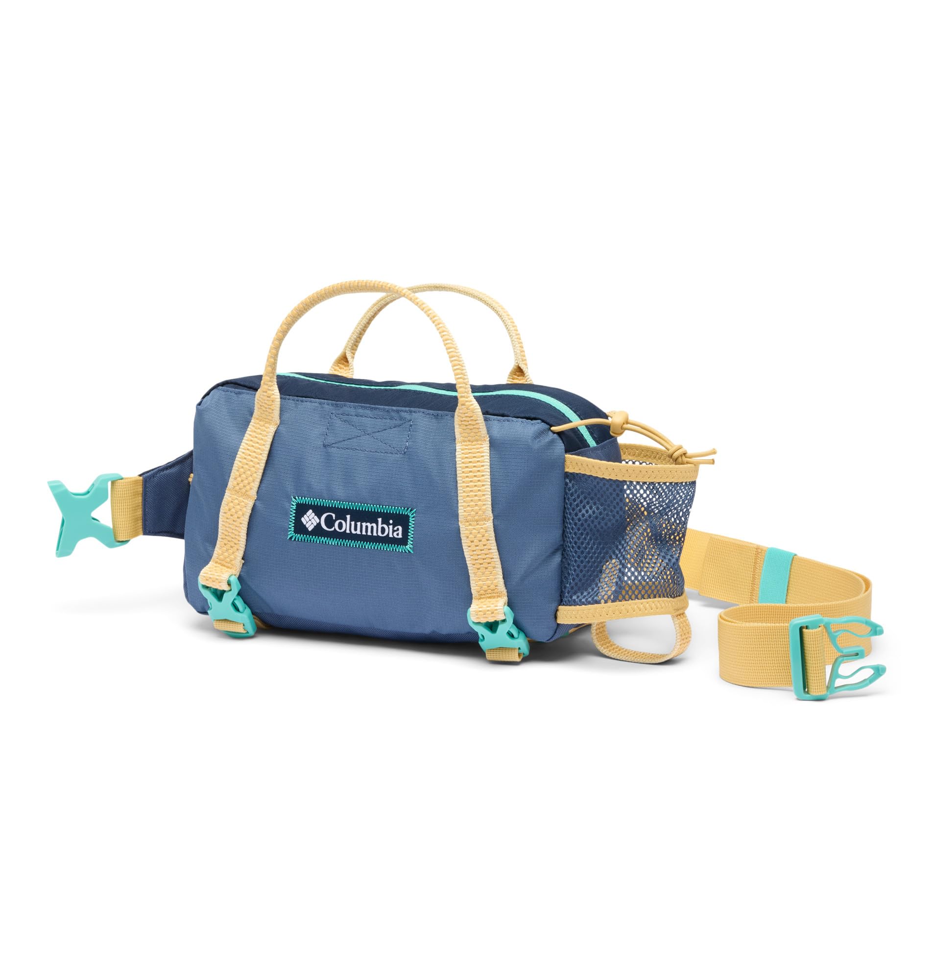 Columbia Echo Mountain Sac banane unisexe, taille unique - Bleu foncé, bleu clair et jaune sable (Dark Mountain/Coll Navy/Sand Dune)