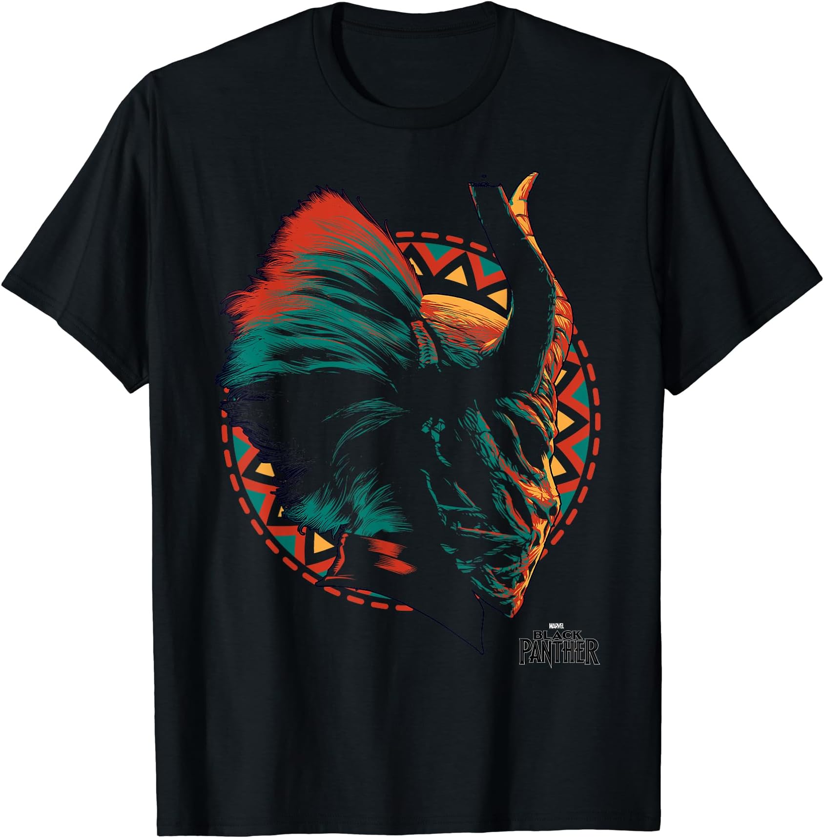 MarvelBlack Panther Movie Killmonger Mask Profile T-Shirt