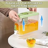 Vista 6 de 1 Gallon Drink Dispenser for Fridge, Water Container with Spigot, Upgraded Gallon Water Dispenser Ice Tea Pitcher for Fridge