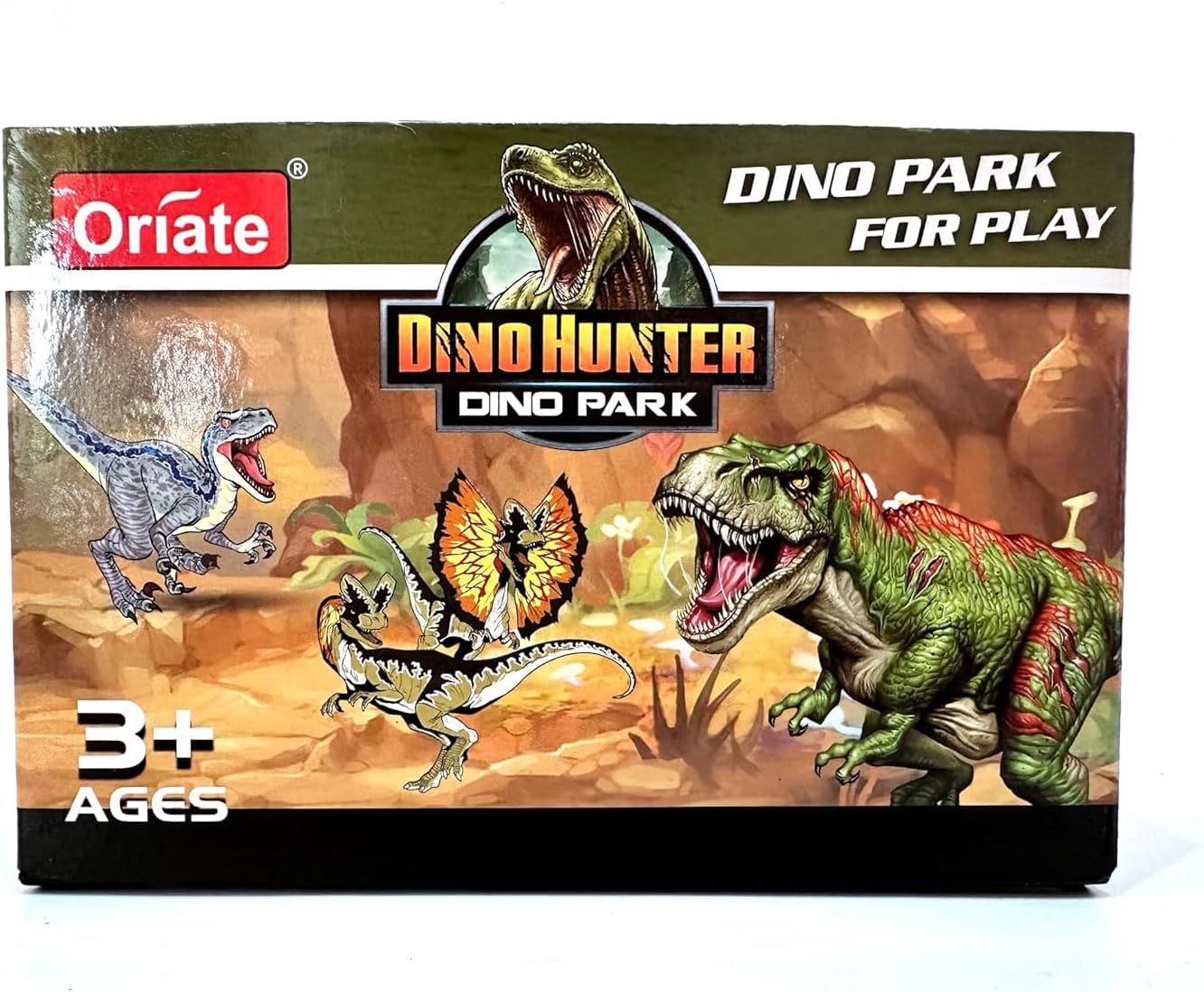 Oriate 12PCS Mini Dinosaurs Figures Figurines Toys for Kids 3-5 5-7, Capture n Escape Dino World Playset, Including 6 Dinosaur Fences, Realistic Jurassic Sets for Kids Birthday Gifts Cake Topper