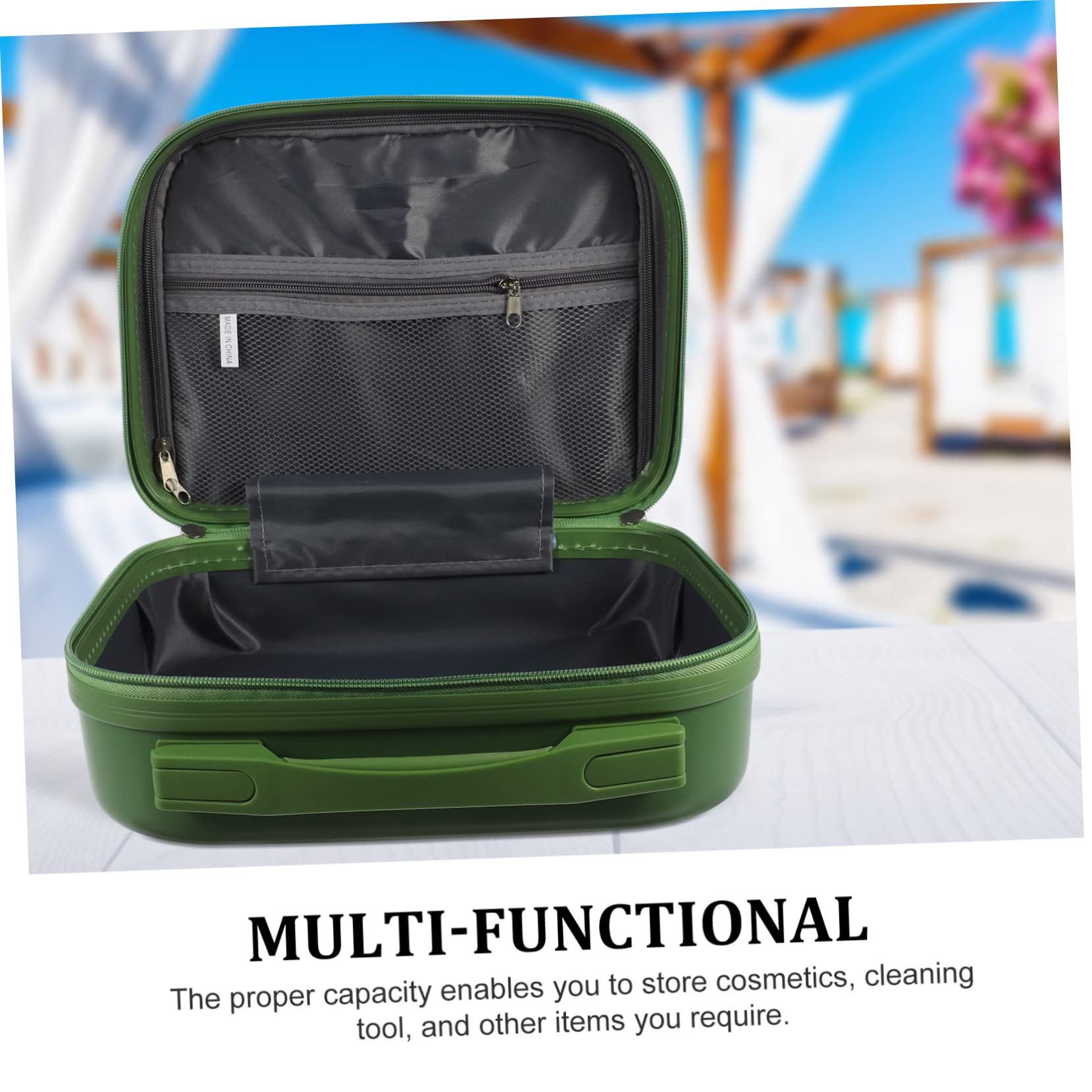 FRCOLOR Organizzatore per Trucco Grande Capacità 14 Pollici Custodia Rigida per Trucco Portatile Beauty Case da Viaggio Scomparti per Casa Ufficio Scuola