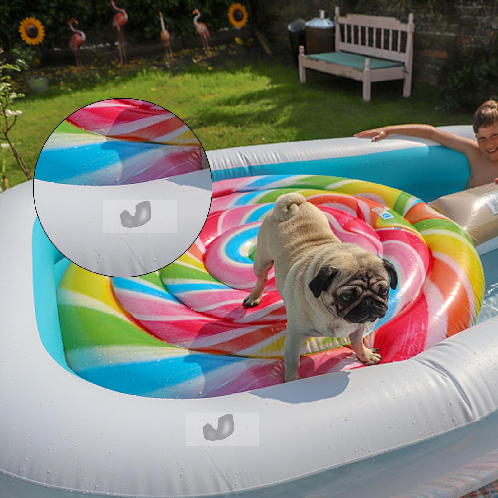 6 Teile/Satz TPU Pool Aufblasbare Reparatur Flicken Transparentes,