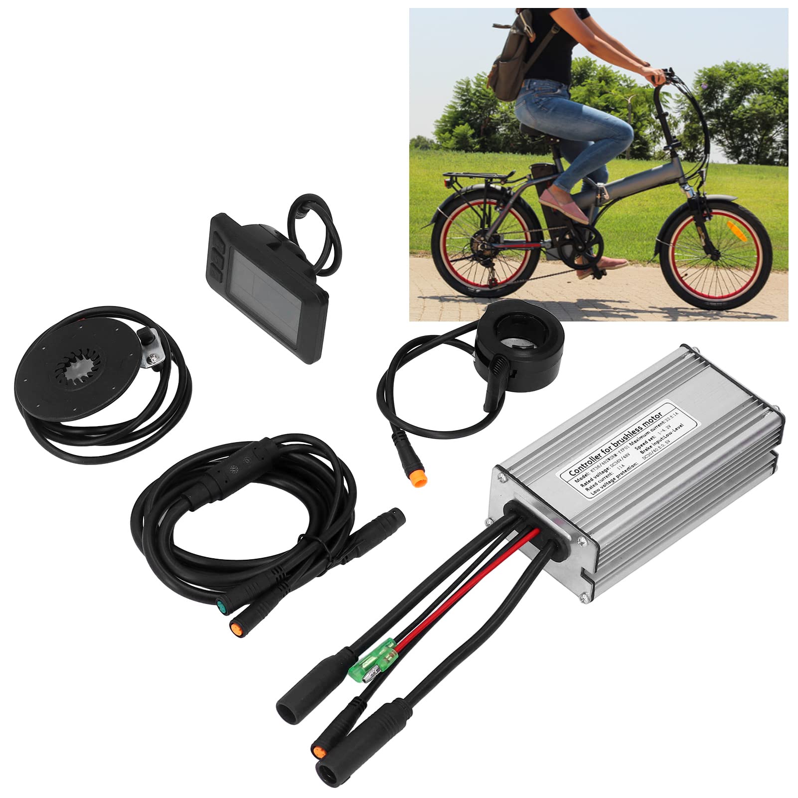 Controller Per Sedie A Rotelle Kit Motore Elettrico Brushless DC Da 1800 W Motore 48 V A 4500 Giri/min Con Regolatore Di Velocità Aggiornato, Pedale E Kit Impugnatura Acceleratore Per Go-Kart, Bici