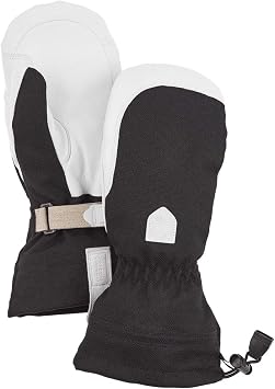 Hestra Womens Patrol Gauntlet Mitt - Warm, Durable Glove for Winter, Skiing and Snow - Black - 7