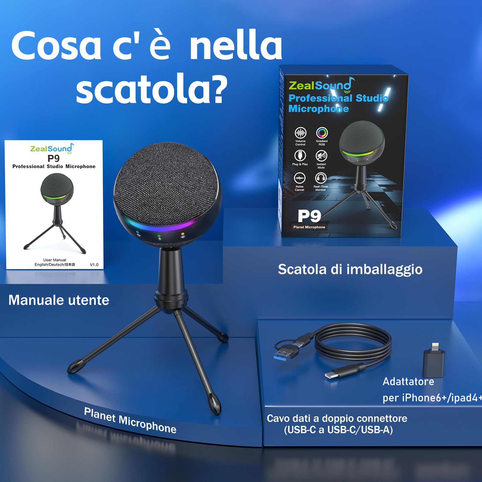 zealsound Mikrofon pojemnościowy p9