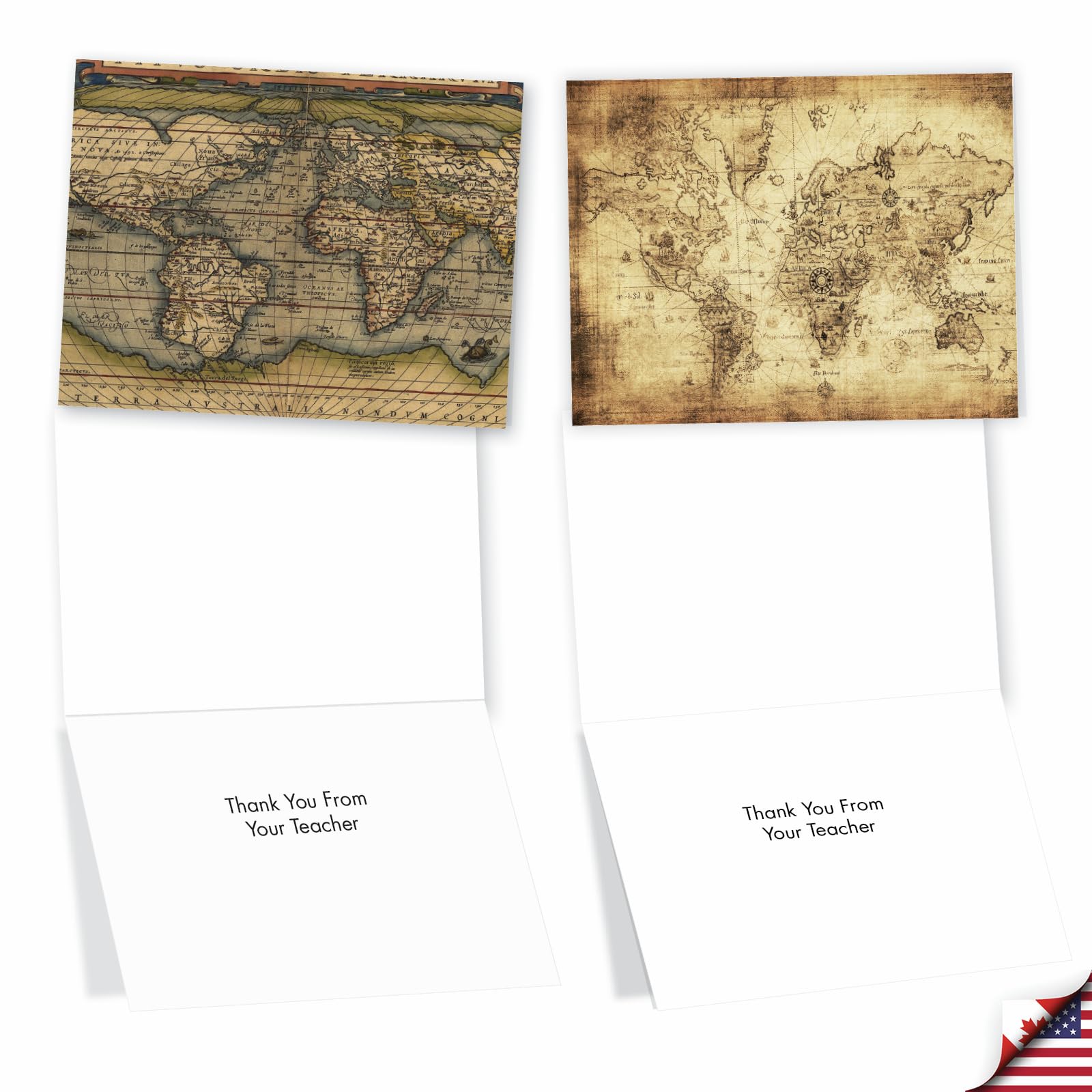 Am3076ftg-b6 X 6 carte Quêtes : 36 à partir de Teacher Teacher TY, cartes de remerciement avec enveloppes assorties. (6 chaque, DE 6 modèles différents)