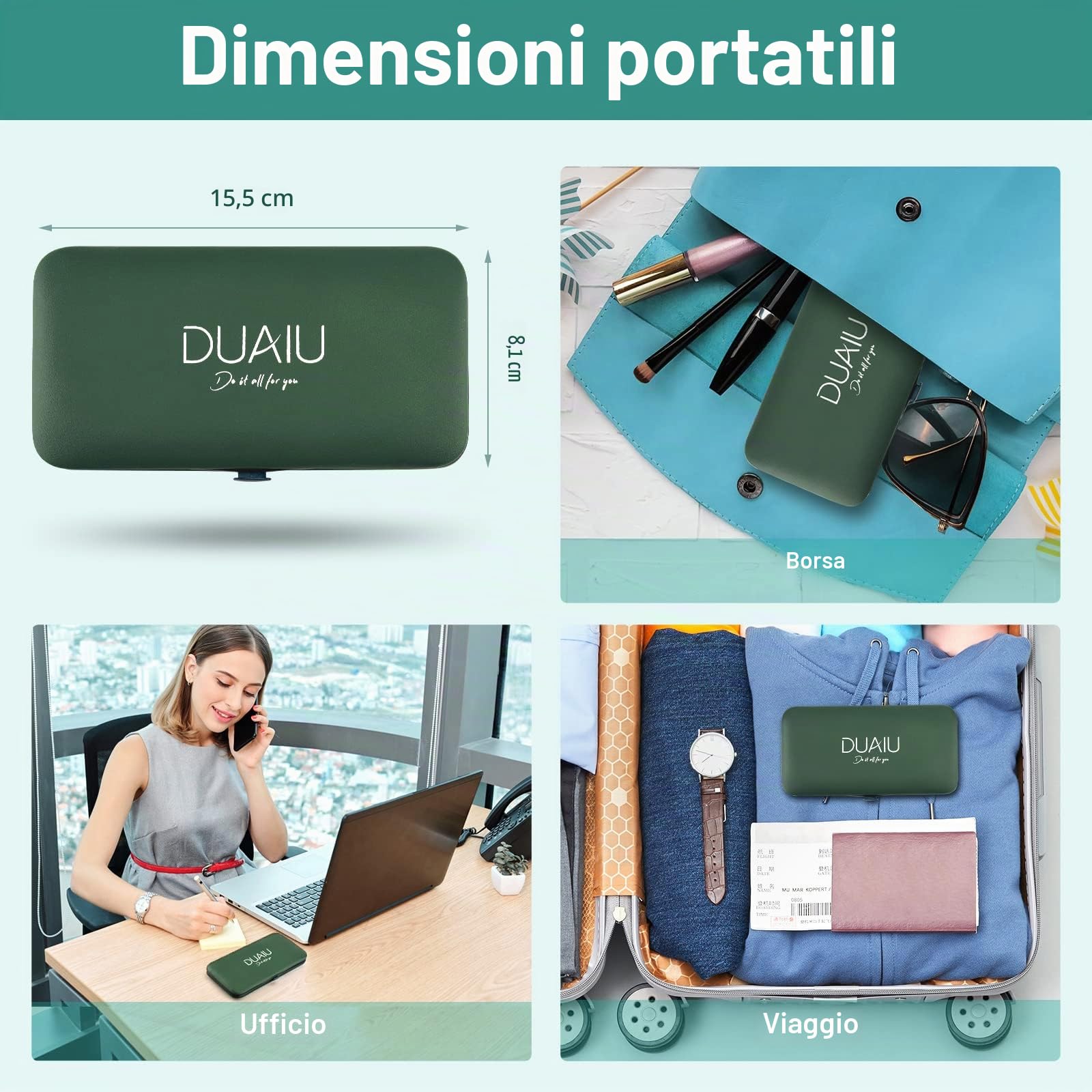 DUAIU Set Manicure,12 Pezzi Tagliaunghie Set Professionale,Kit Manicure Pedicure,Kit per Unghie in Acciaio Inox,Set di Tagliaunghie per Uomo e Donna con Custodia da Viaggio
