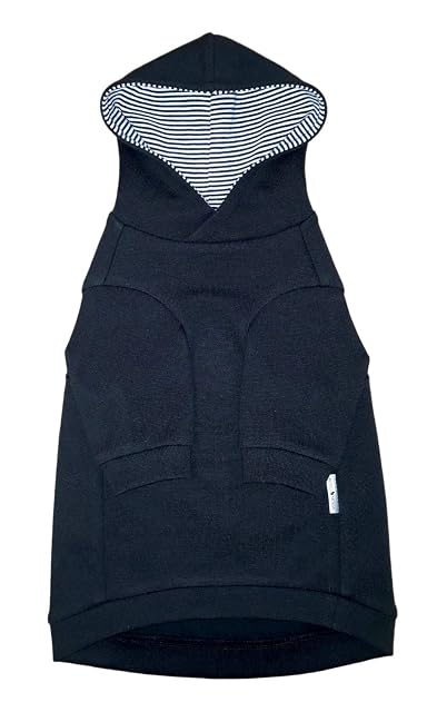 Foto 5 de 6 de Kotomoda Sphynx - Sudadera con capucha para gato desnudo, color negro