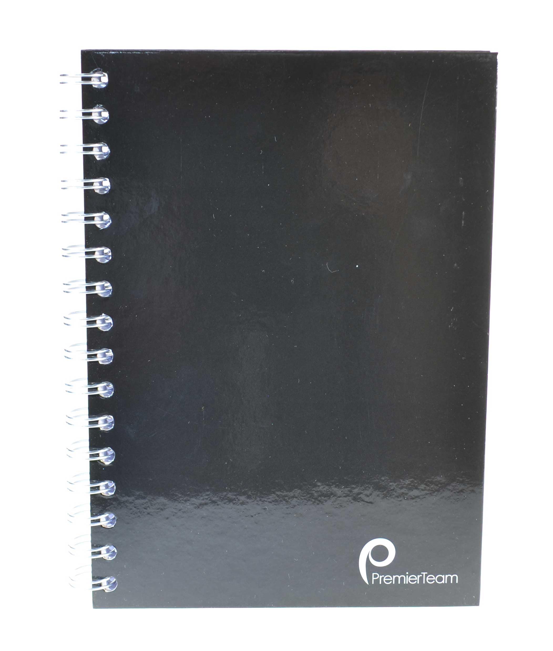 Premier Team A5 Double Wire Bound Hard Back Notebooks 80gsm Ruled Paper 140 Pages Lay Flat Tear Out 10 Pack