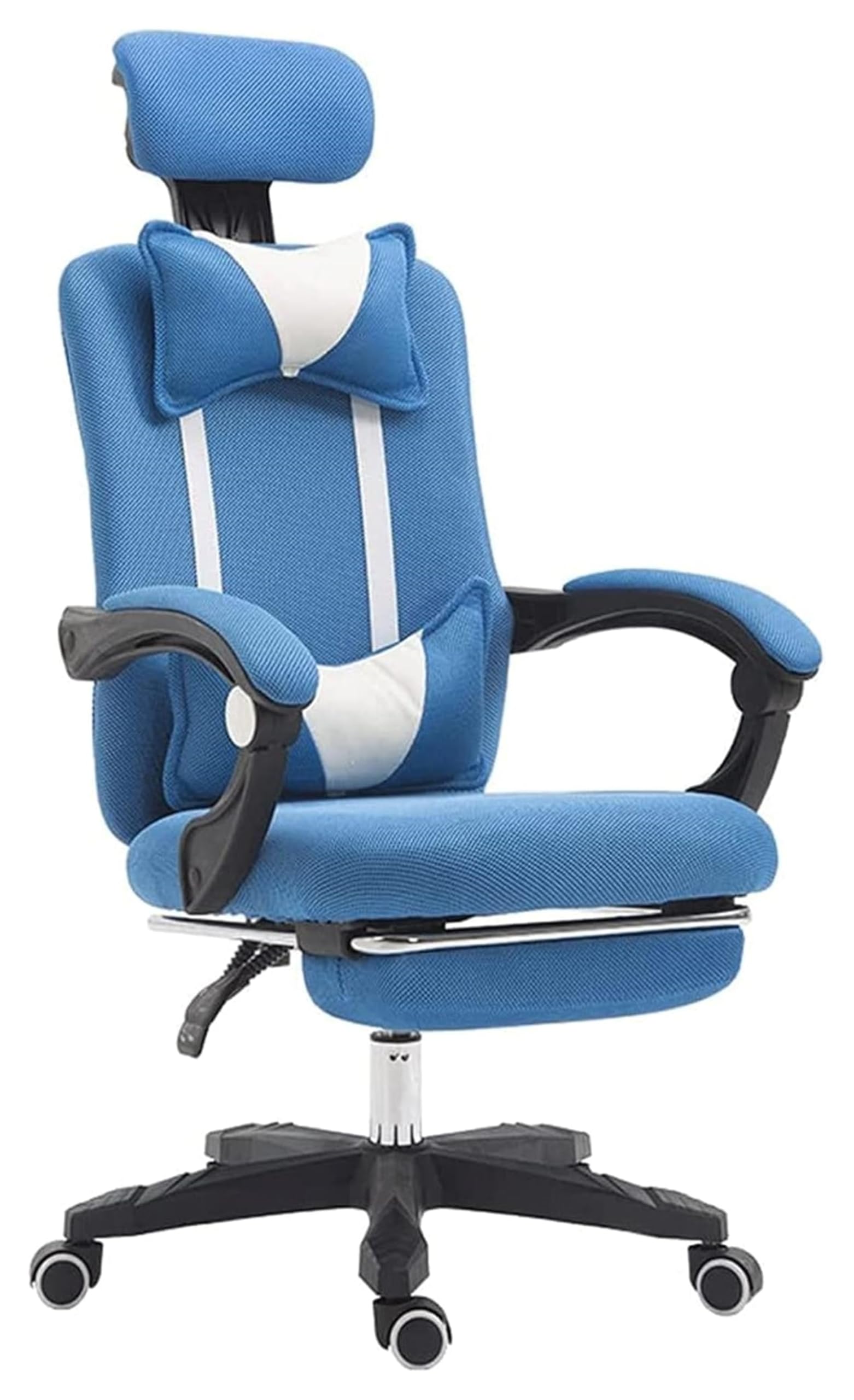 Krzesło komputerowe Krzesło biurowe Ergonomiczne krzesło biurowe Wygodne podparcie lędźwiowe Krzesło komputerowe Obrotowe krzesła menedżerskie Pokój gier(Blue,With footrest)