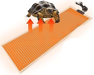 MENAYODA Heizmatte Terrarium, 80cm x 28cm 45W Reptil Heizmatten Einstellbare Temperatur, Terrarium Heizmatte für Reptilien Schildkröten Schlangen Eidechse