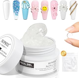 Solid Builder Gel for Nail Extension - 30g Clear Non Stick Hand, 3D Sculpture Carving Gel Modeling Nail Art Soak Off Manicure DIY At Home
