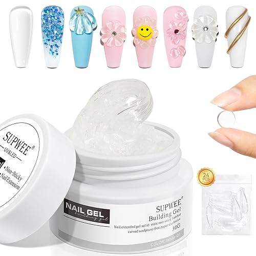 Gel constructor sólido para extensión de uñas, 1.06 oz (1.06 oz), antiadherente, escultura 3D, modelado de gel para modelar uñas, manicura para